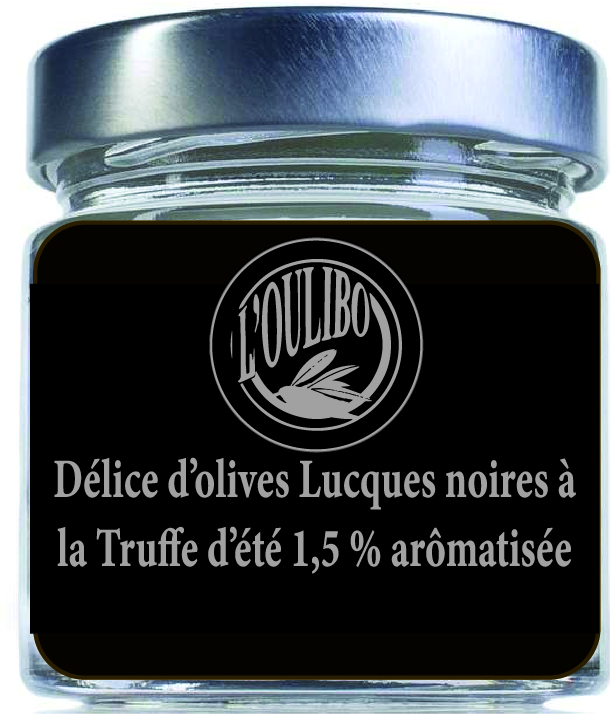 Delice d'olives Lucques noires a la truffe d'ete 1% aromatisee