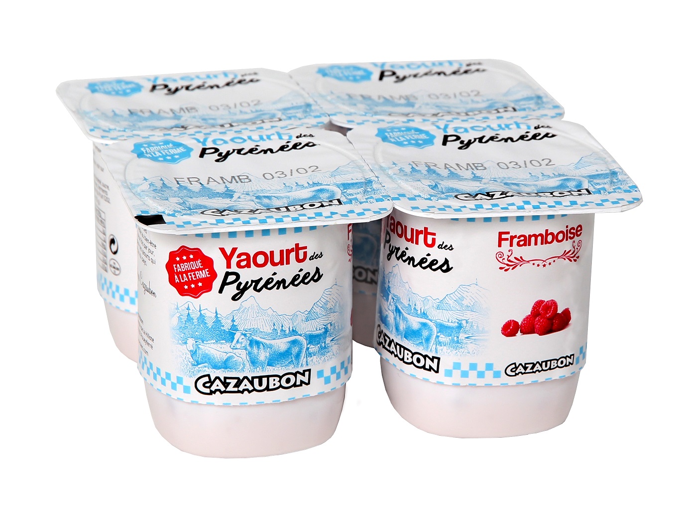 yaourts des pyrenees framboise cazaubon
