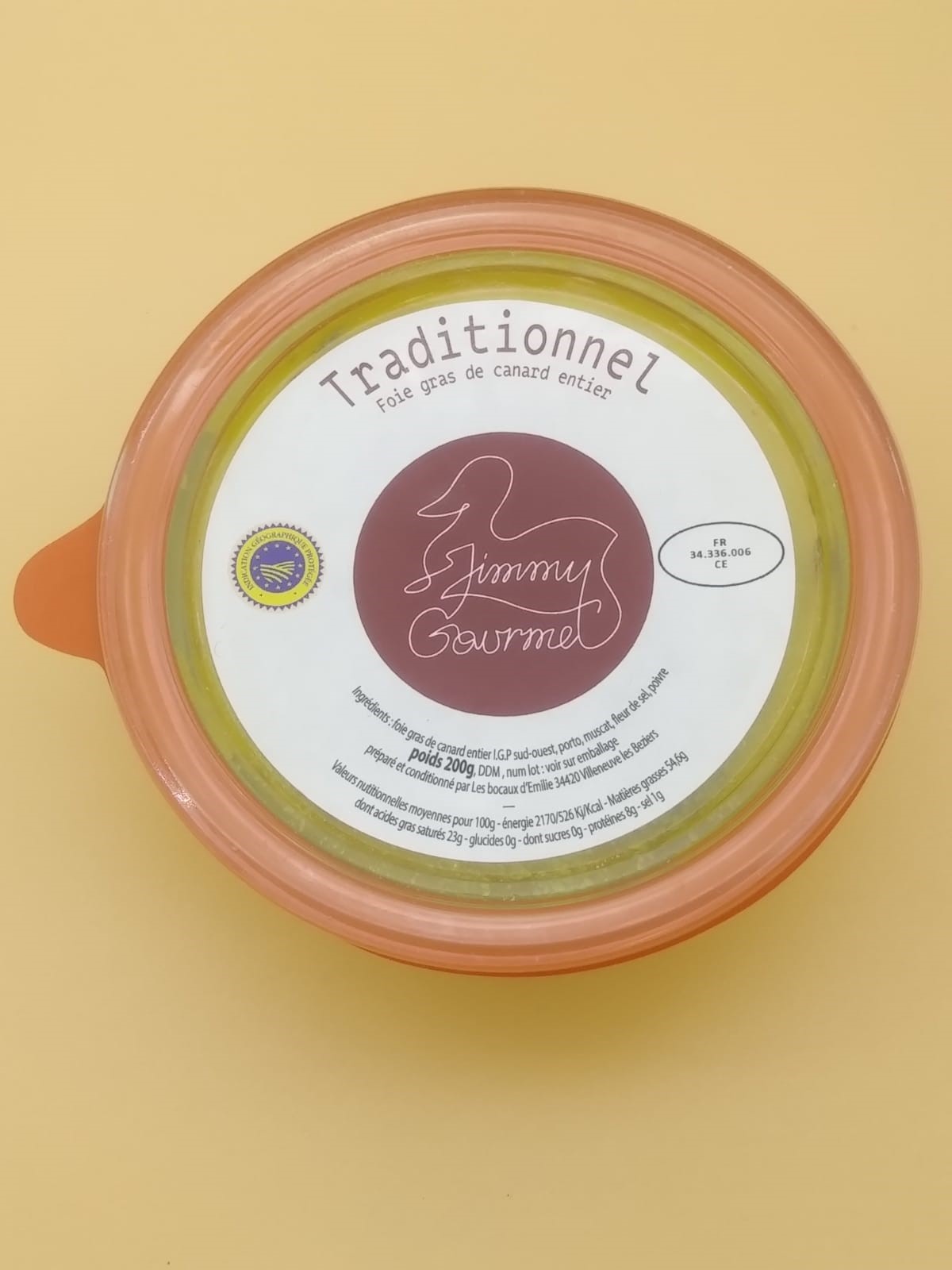 Foie gras de canard entier traditionnel