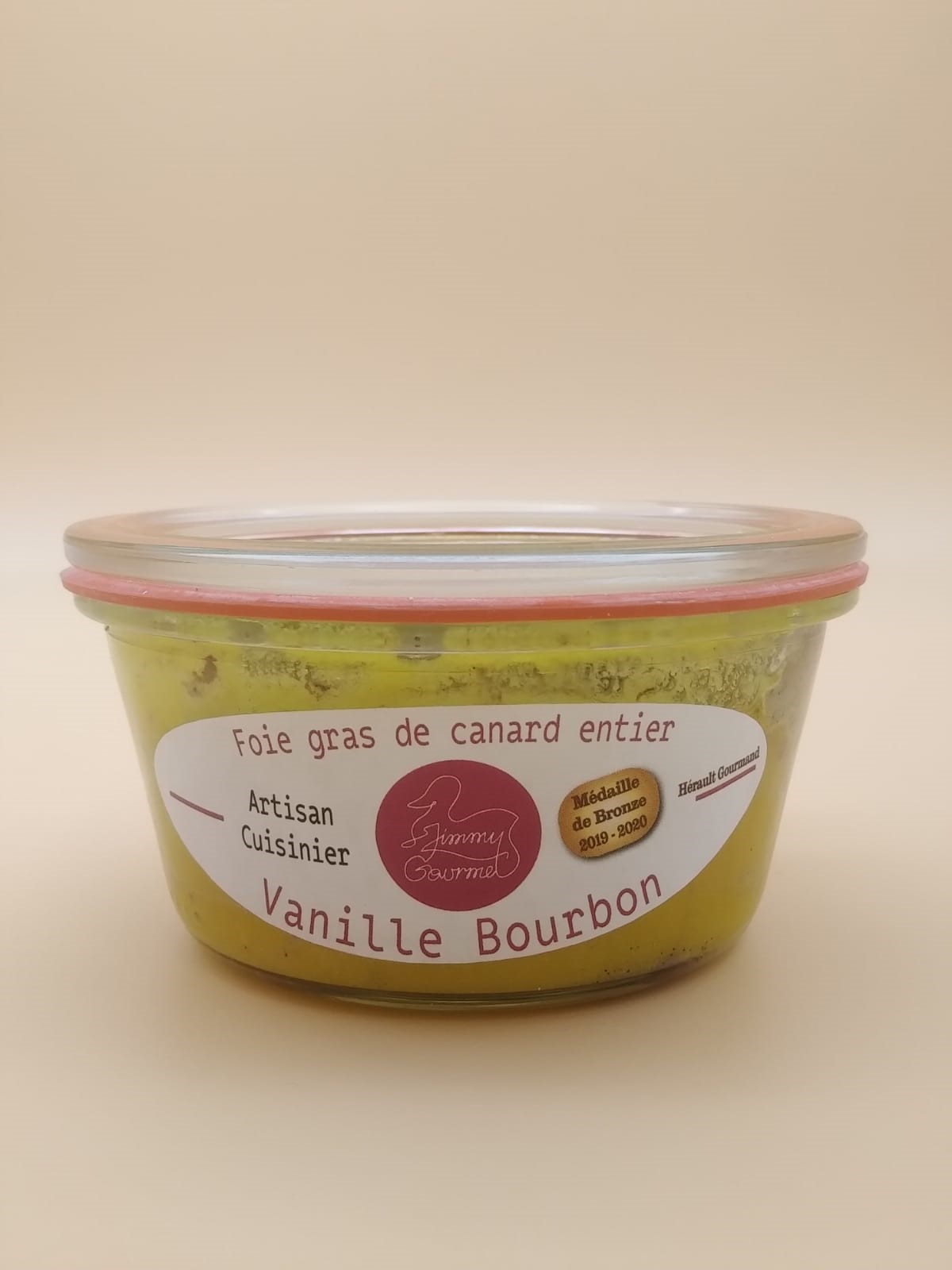 Foie gras de canard entier a la vanille bourbon de Madagascar