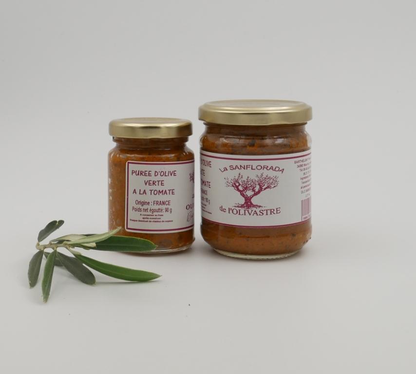 Puree d'olive verte a la tomate