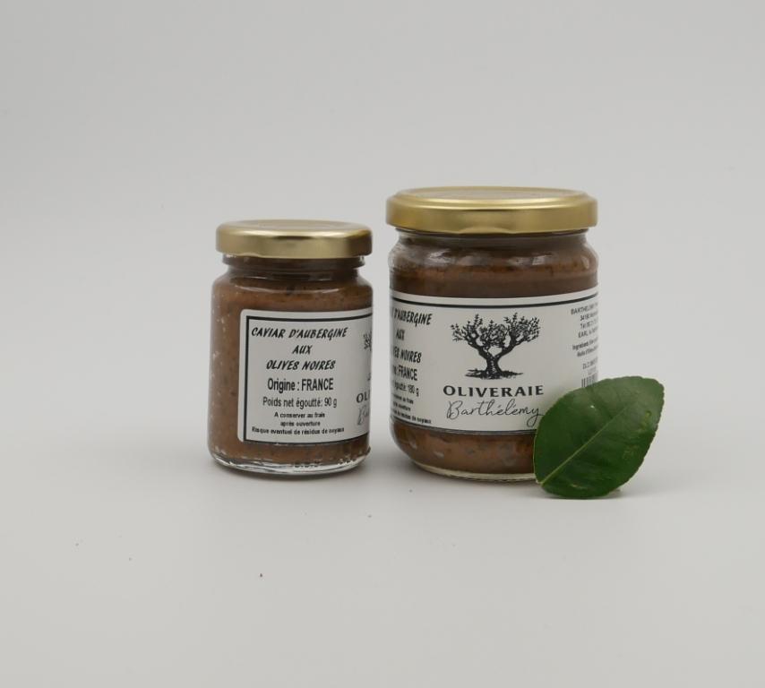 Caviar d'aubergine aux olives noires