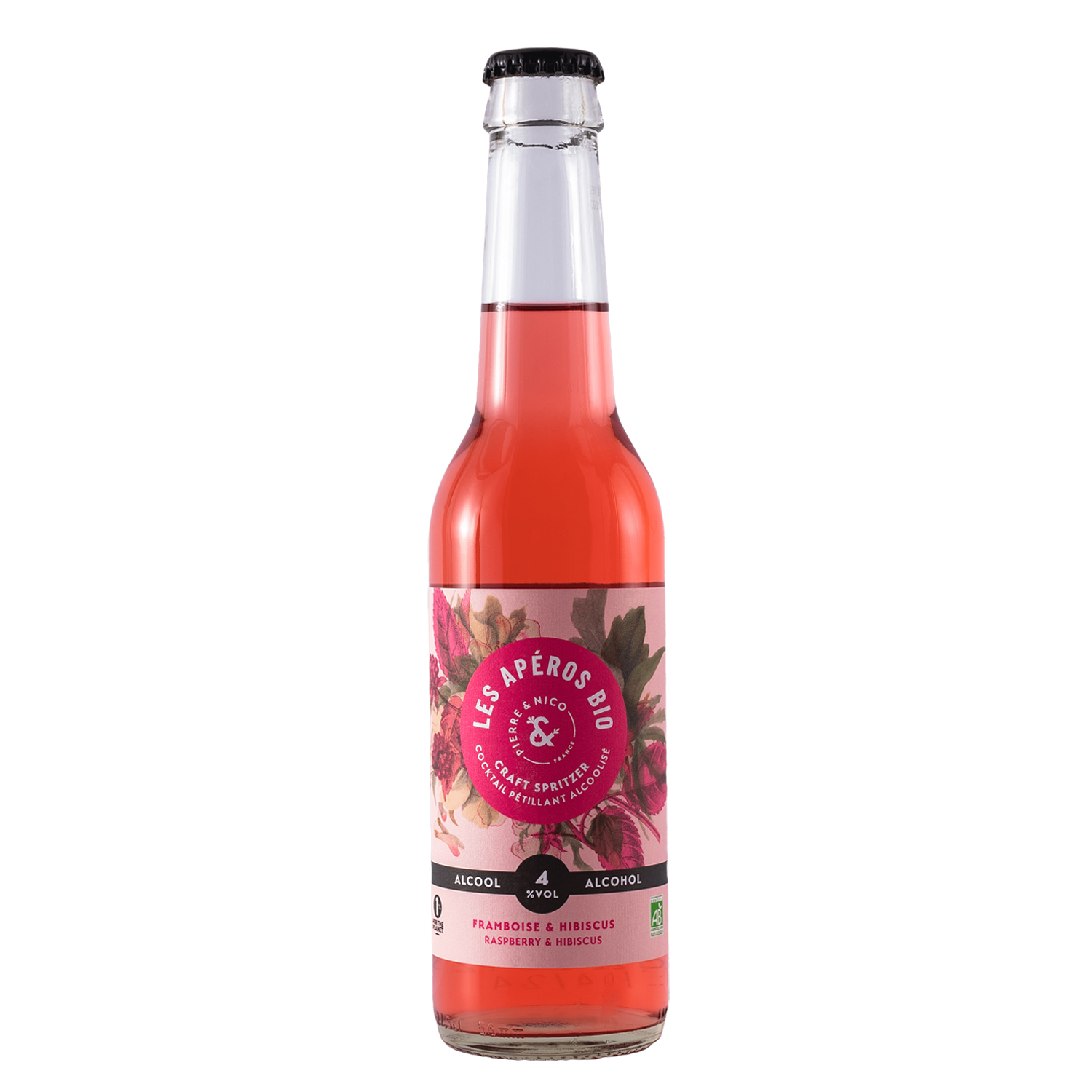 Cocktail BIO 4%VOL - Framboise & Hibiscus