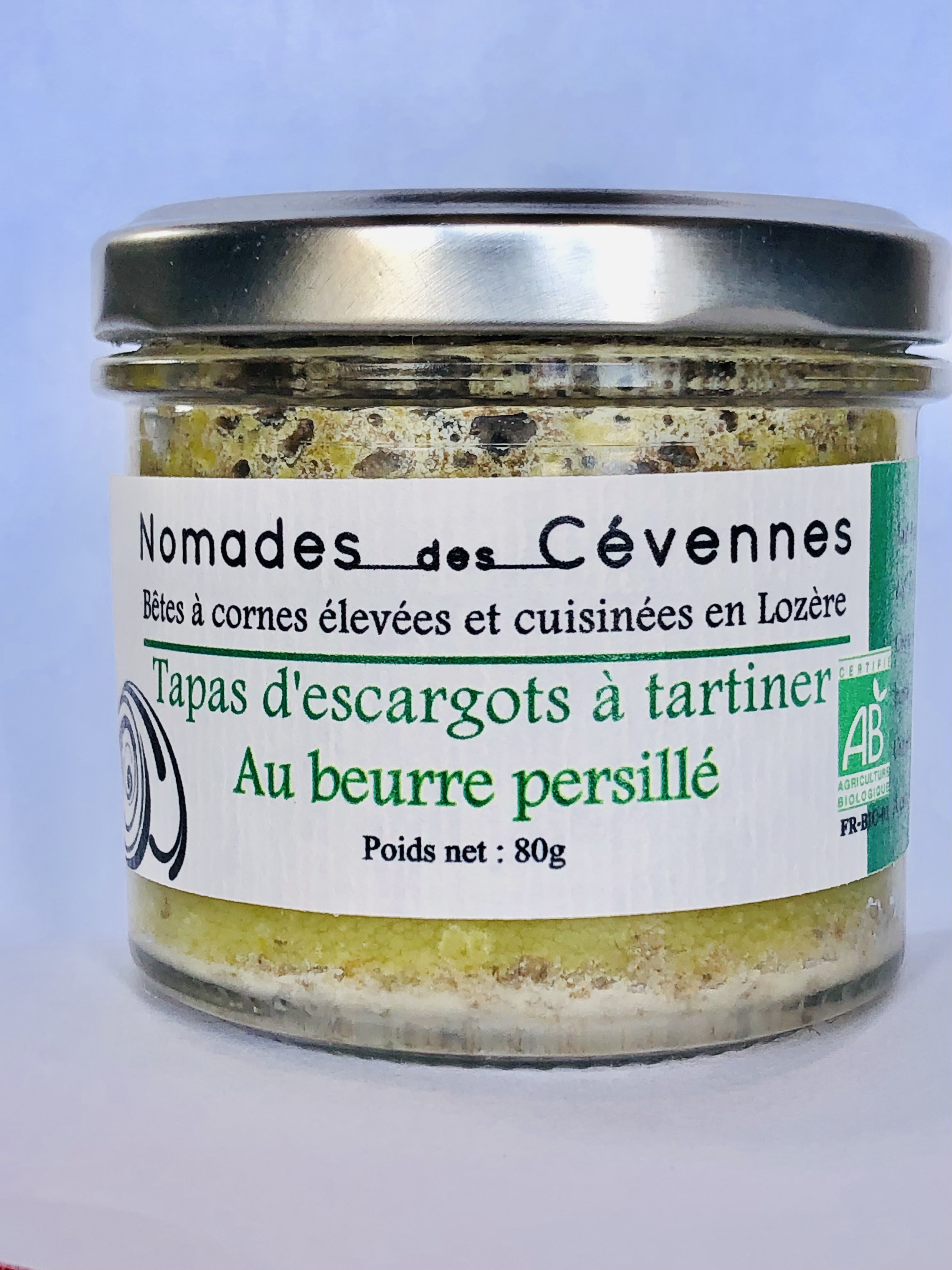 Tapas d'escargots a tartiner au beurre persille