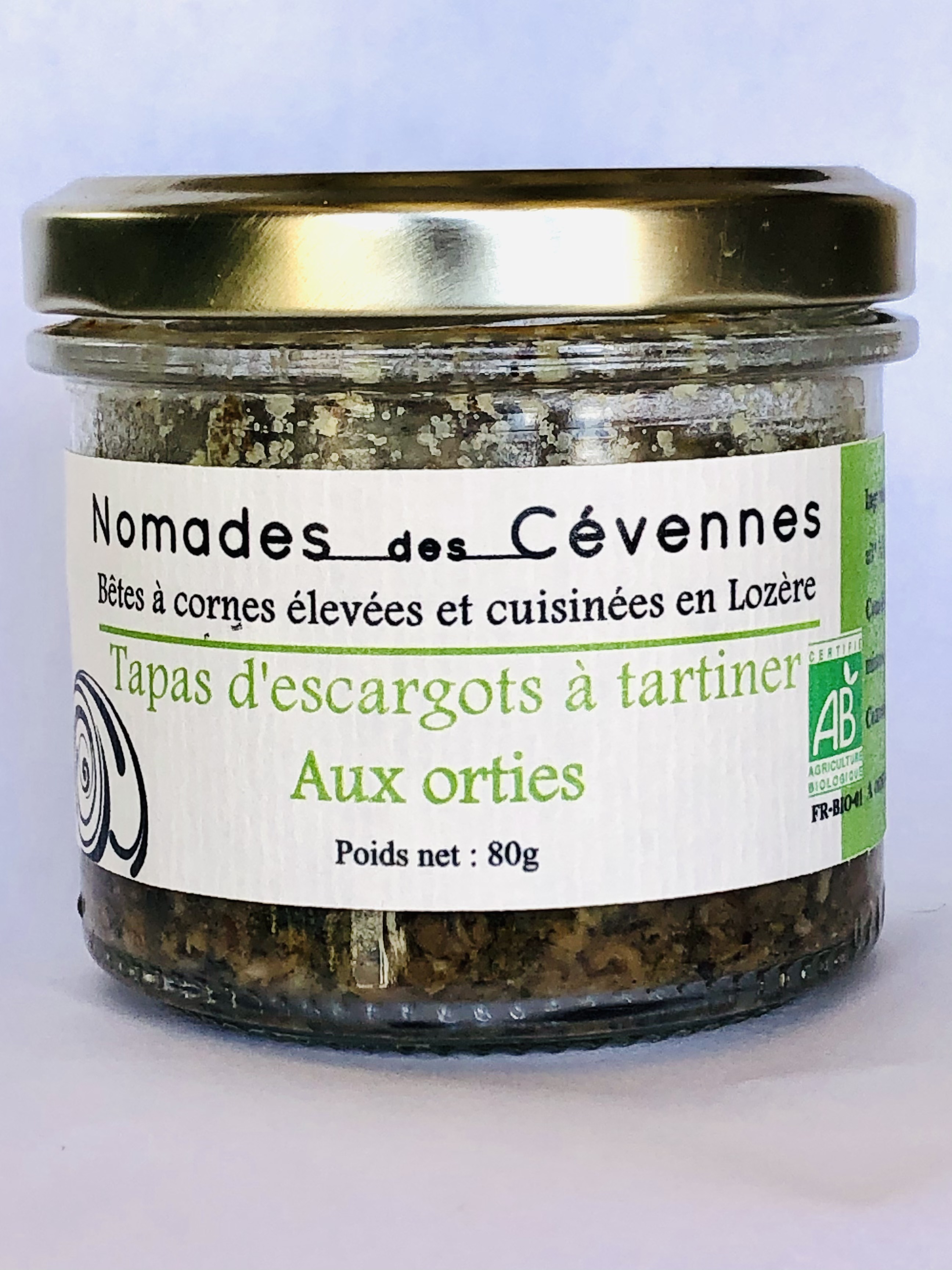 Tapas d'escargots a tartiner aux orties
