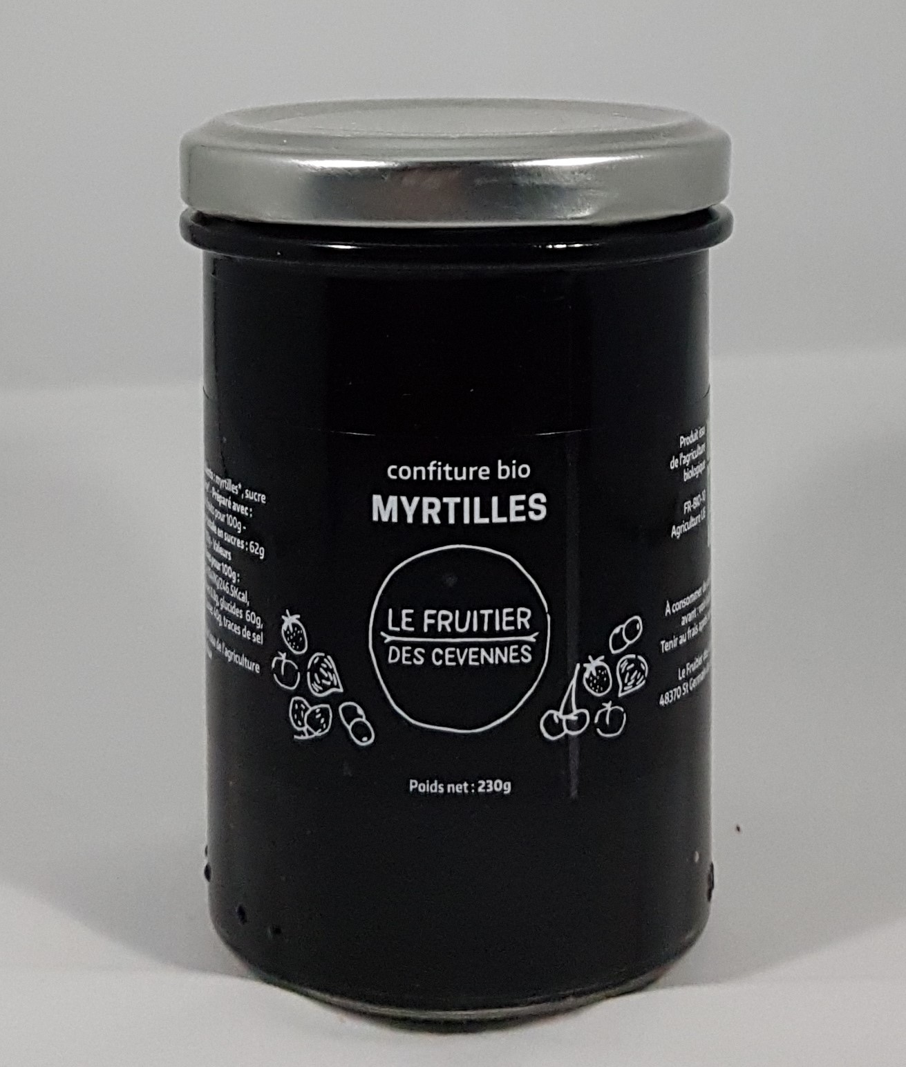 Confiture de myrtilles Bio