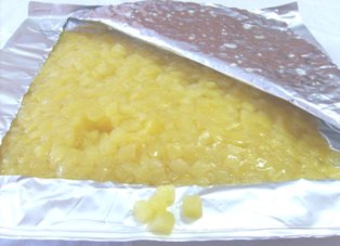 Pomme Bio en cube cuite sous vide, 3Kg Sachet Alu