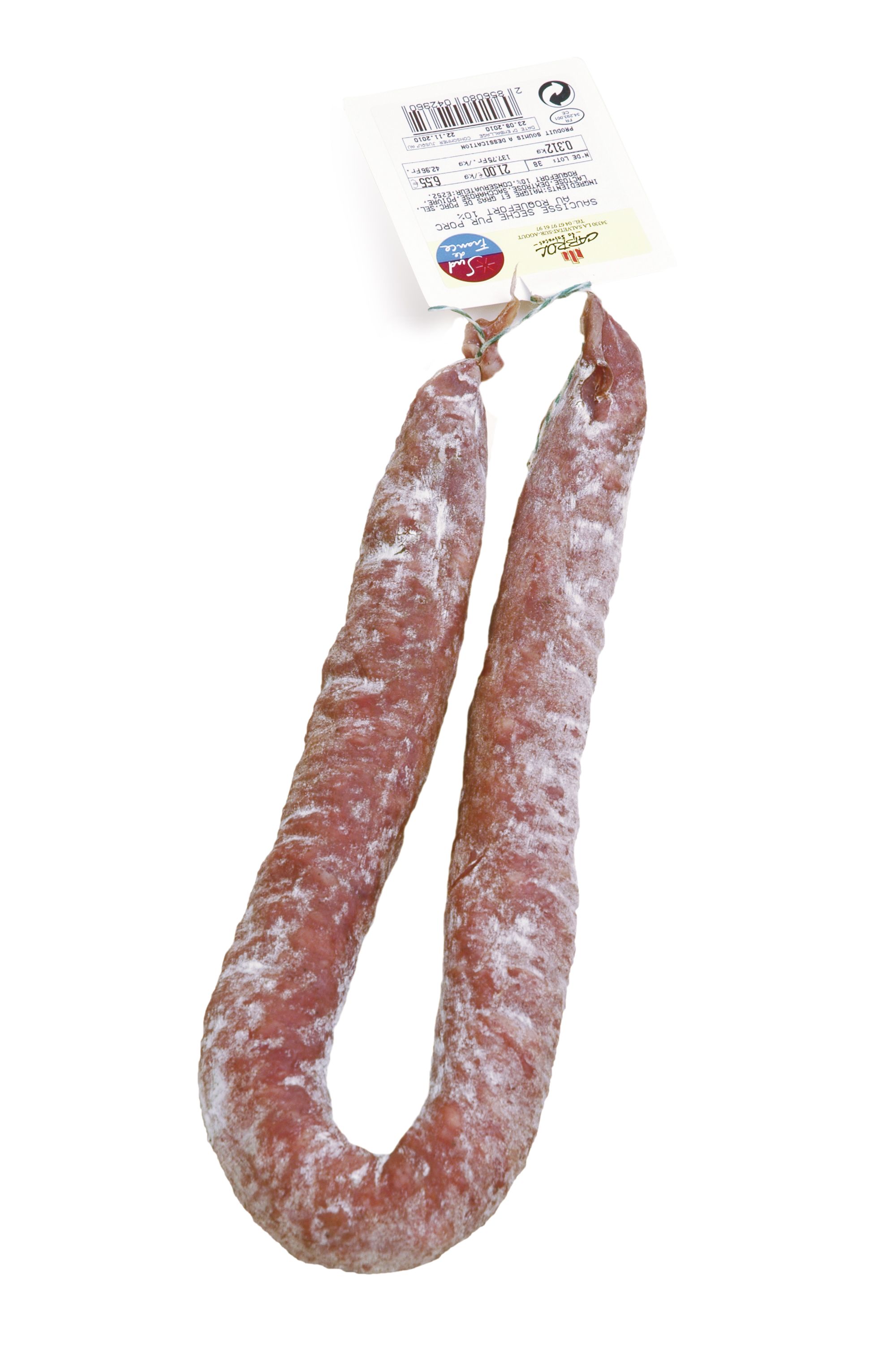 Saucisse seche au roquefort