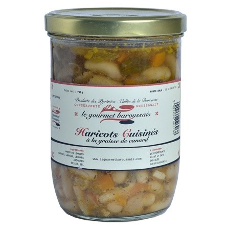 Haricots lingots a la graisse de canard 790g