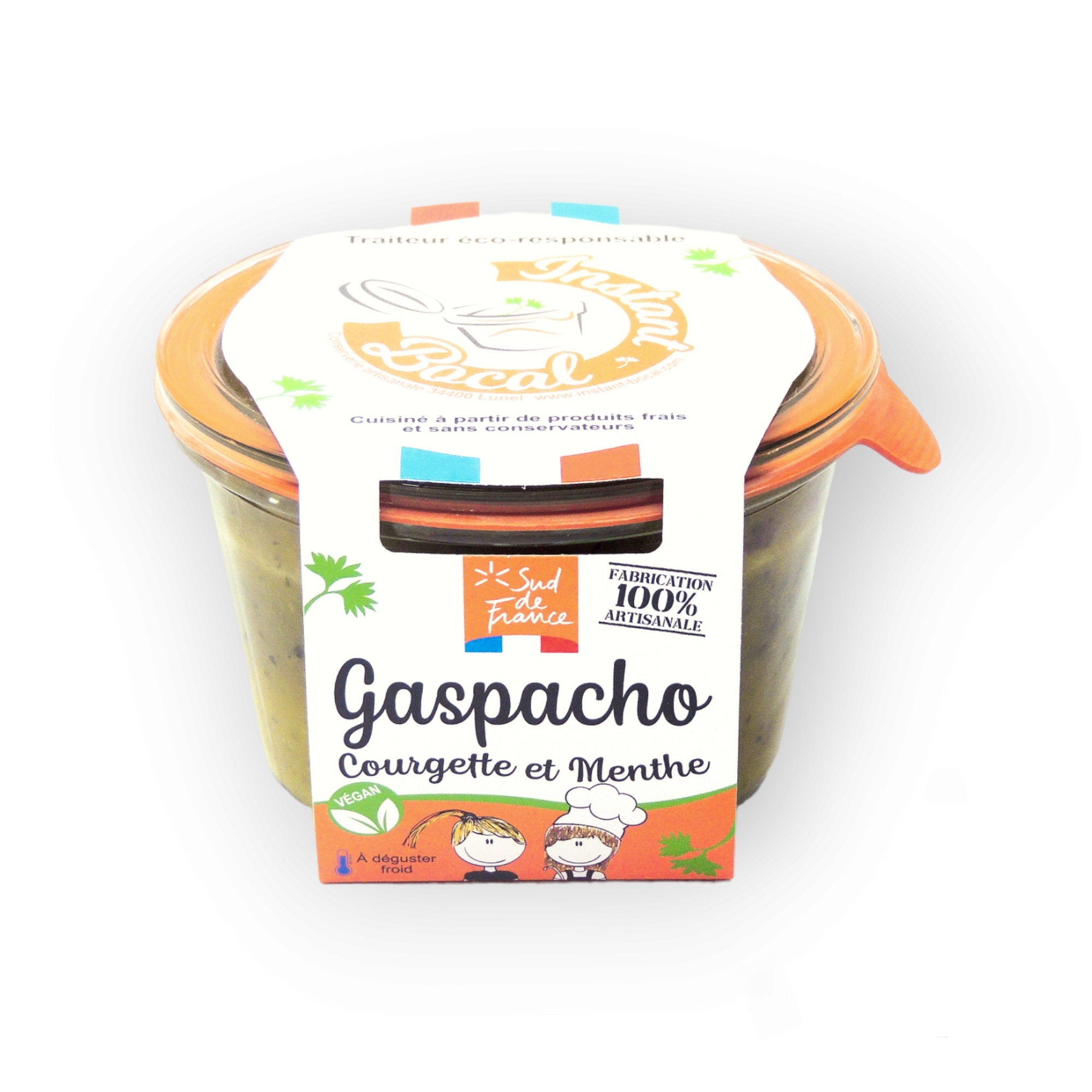 Gaspacho de courgette et menthe