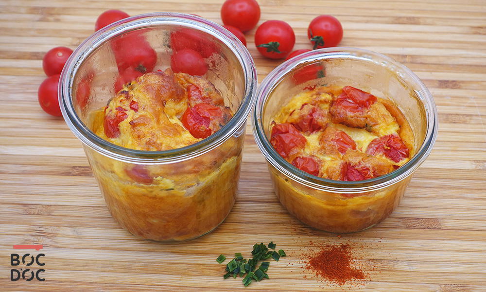 Clafoutis aux tomates cerises