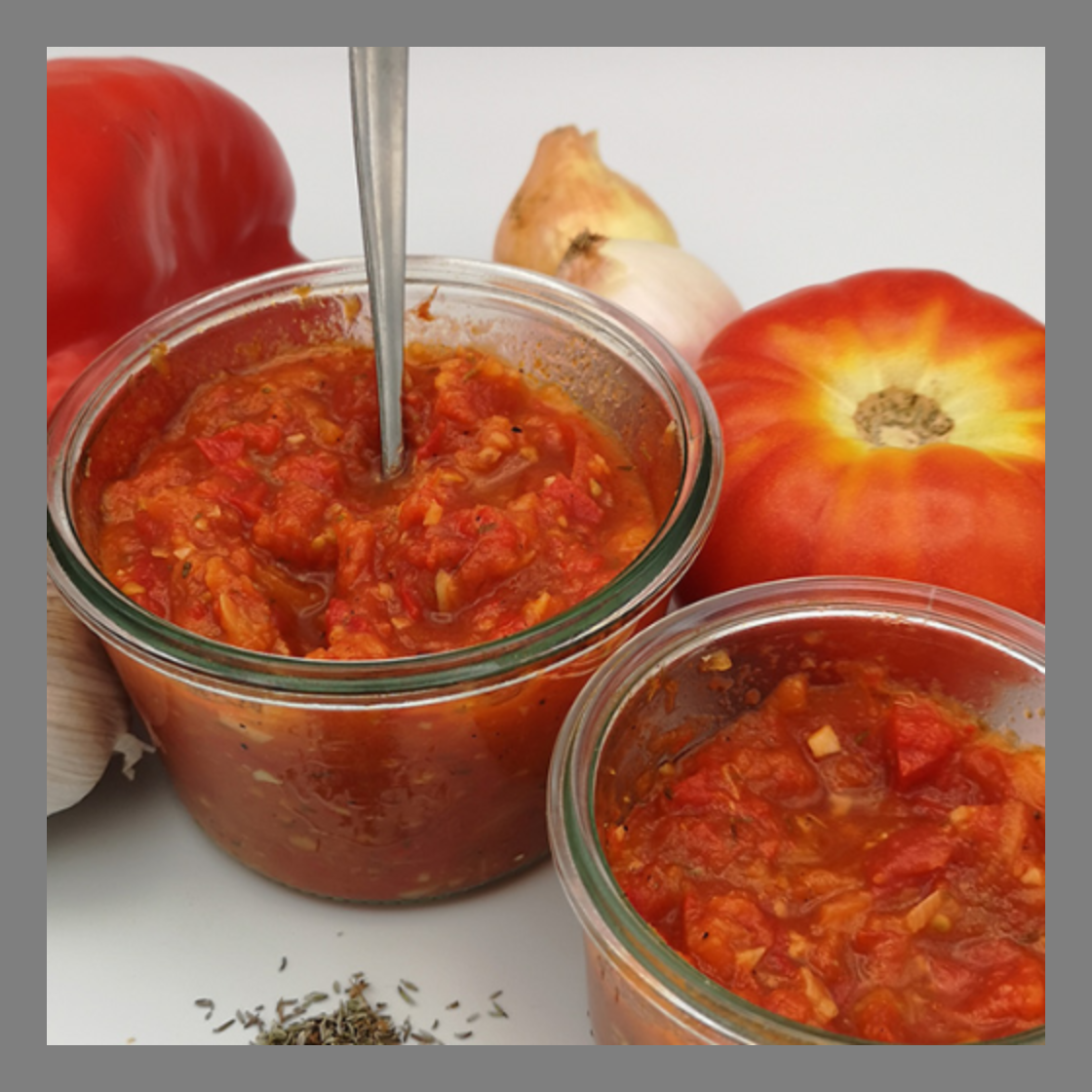 Duo poivron tomate