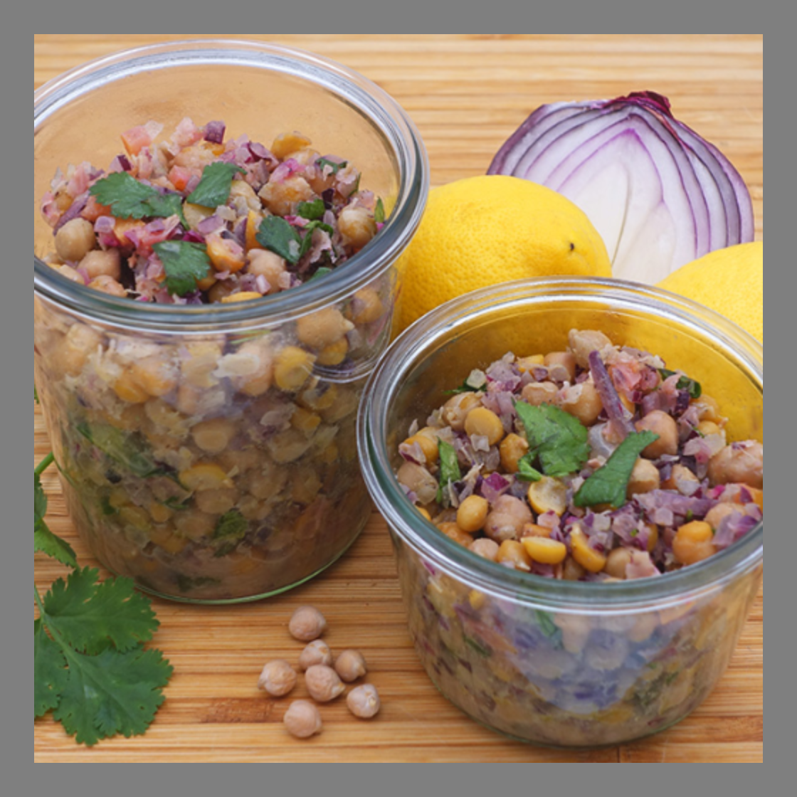 Salade de pois chiches et citrons confits