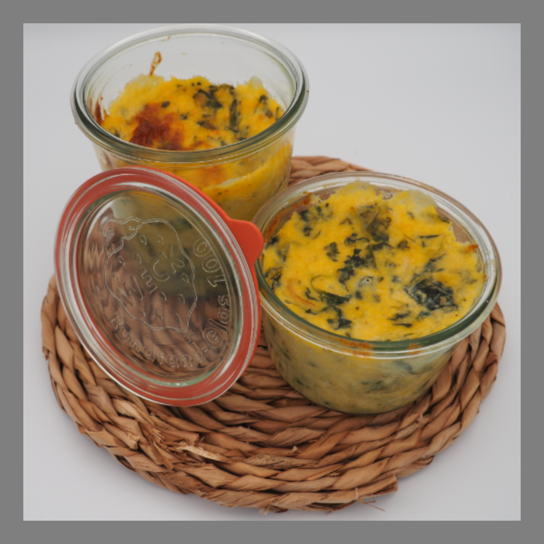 Gratin de polenta aux epinards