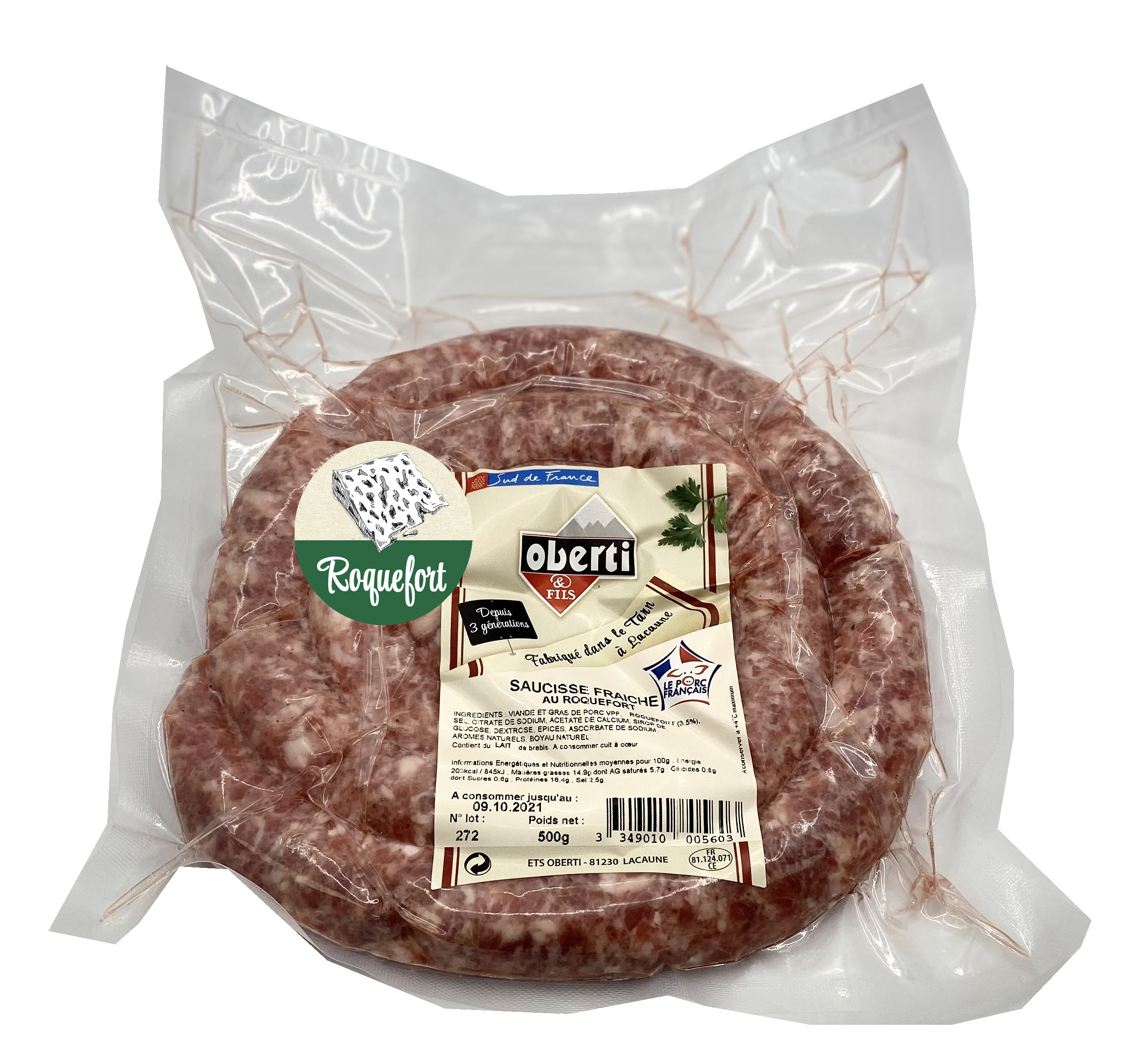 SAUCISSE FRAICHE AU ROQUEFORT