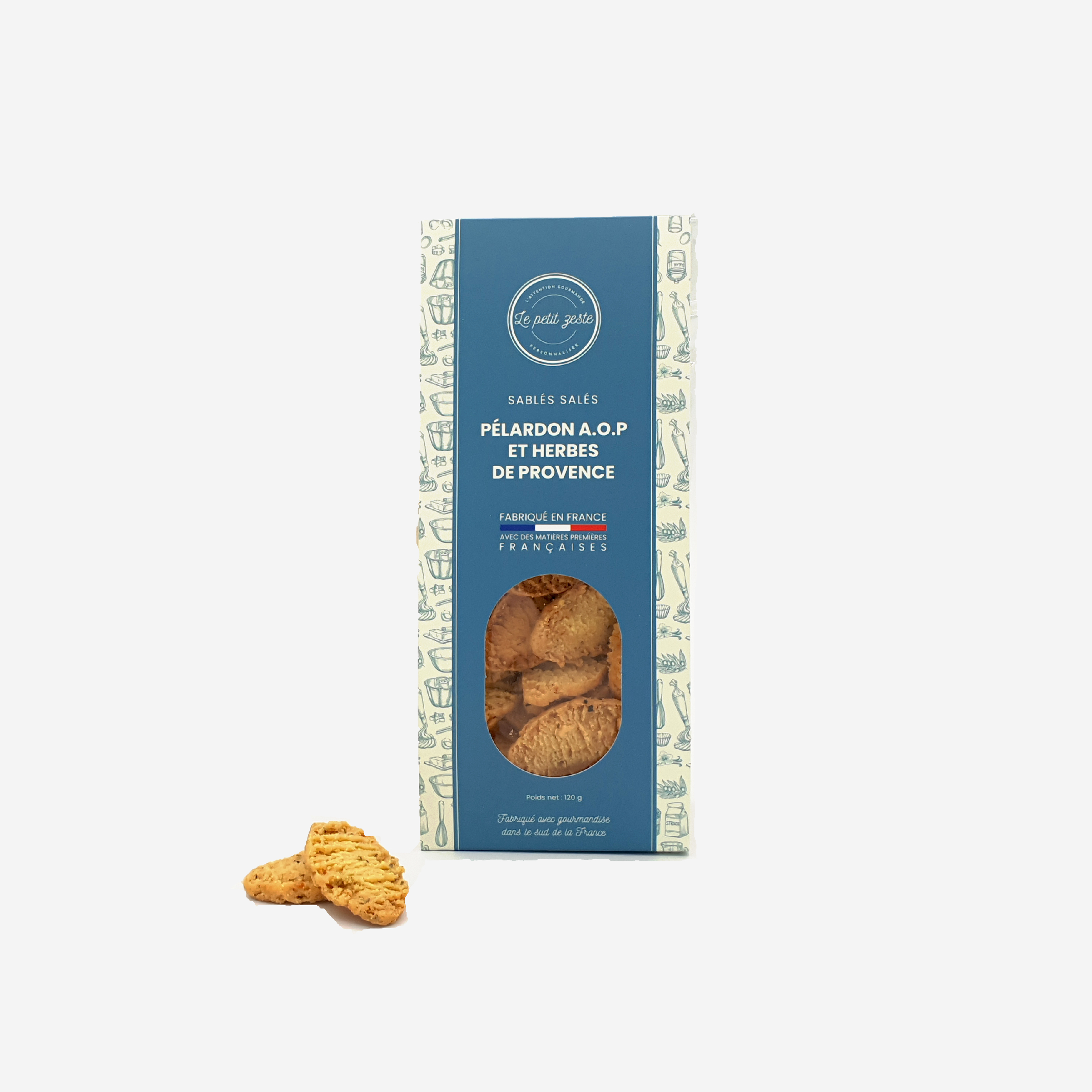 Sables sales au Pelardon AOP et herbes de Provence