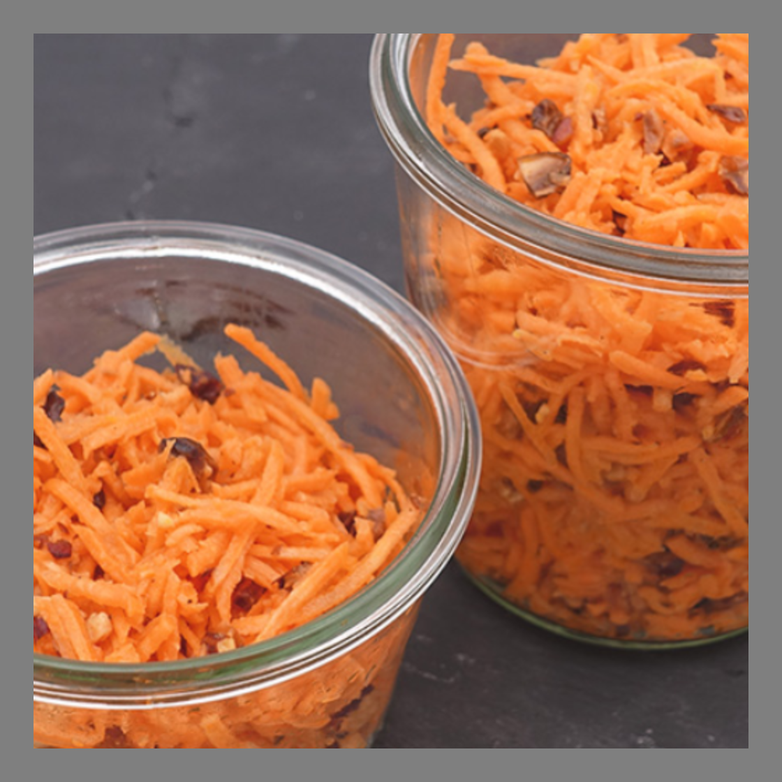 Carottes rapees aux amandes