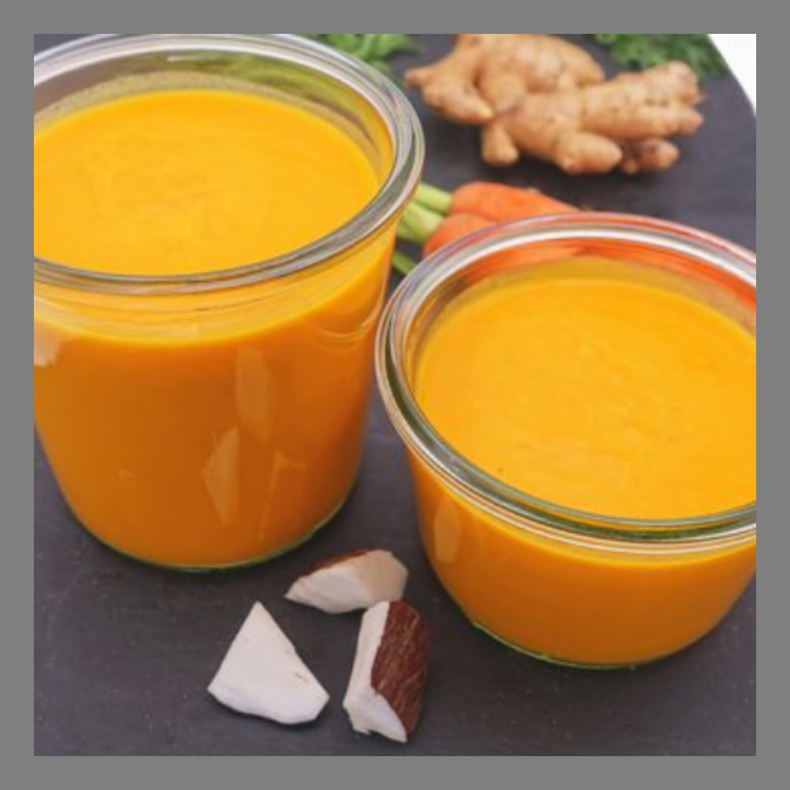 Veloute carottes coco gingembre