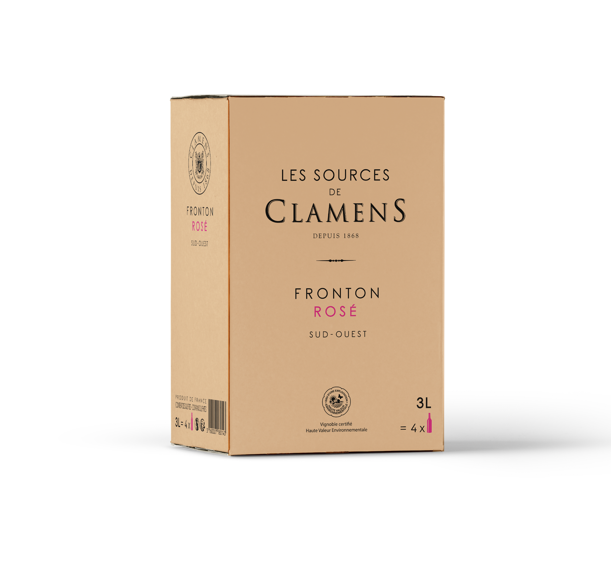 Les Sources de Clamens rose AOP Fronton 2020 BIB 3L