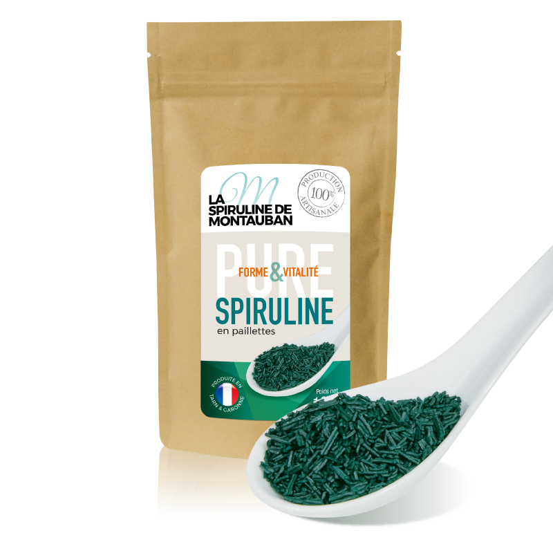 Spiruline en paillette