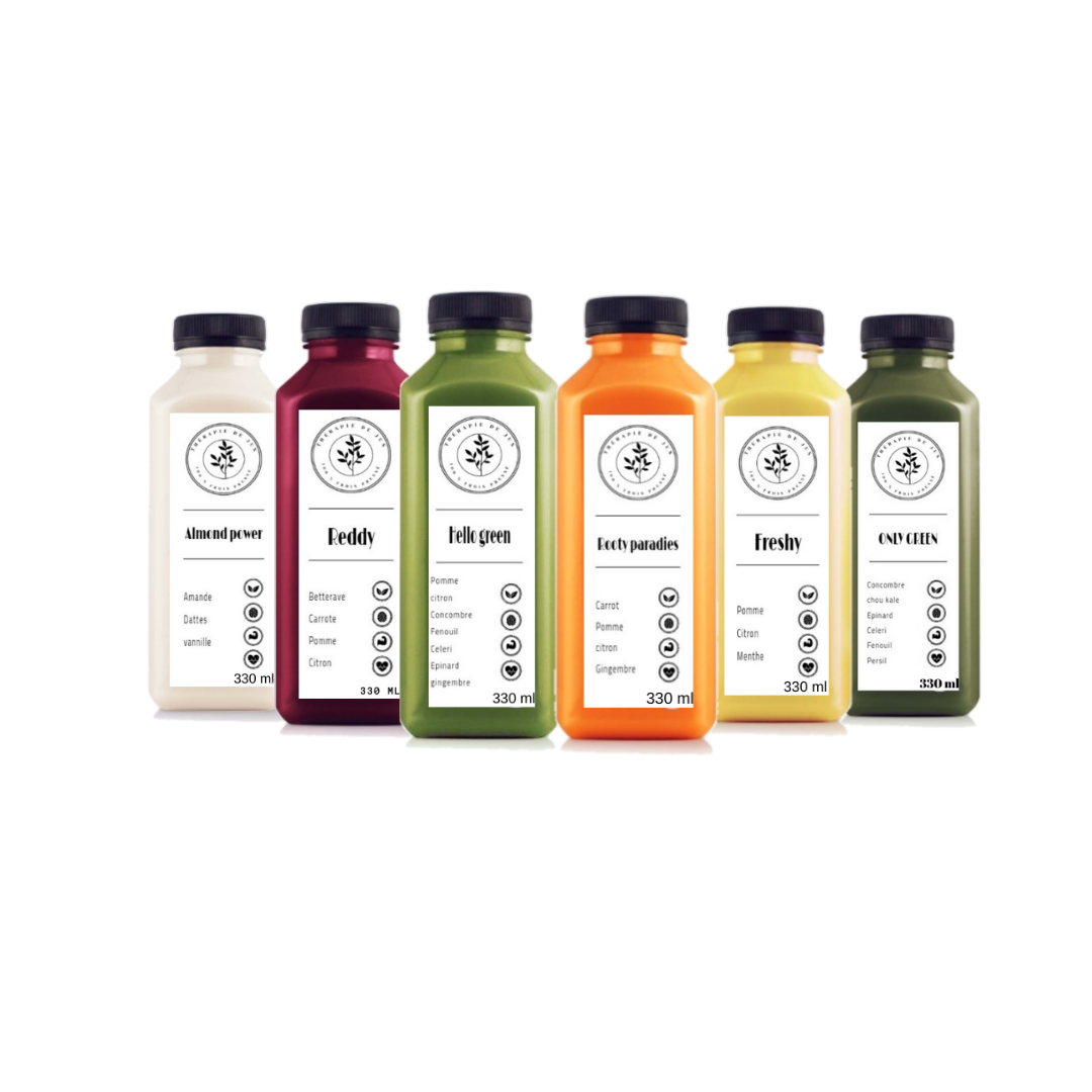 Detox rapide 1 jour (simple) - 6 bouteilles de 330 ML