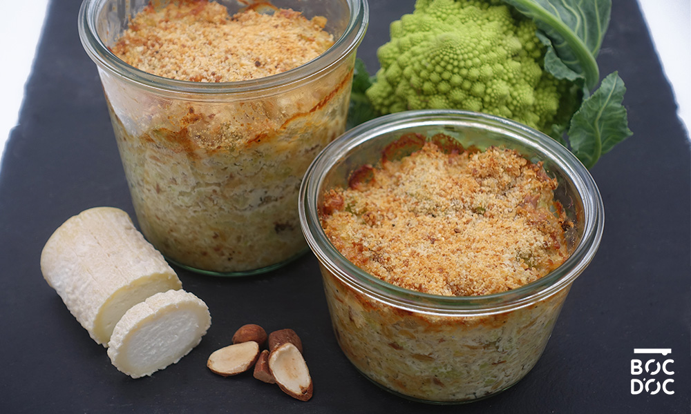 Gratine de boulgour chou romanesco chevre