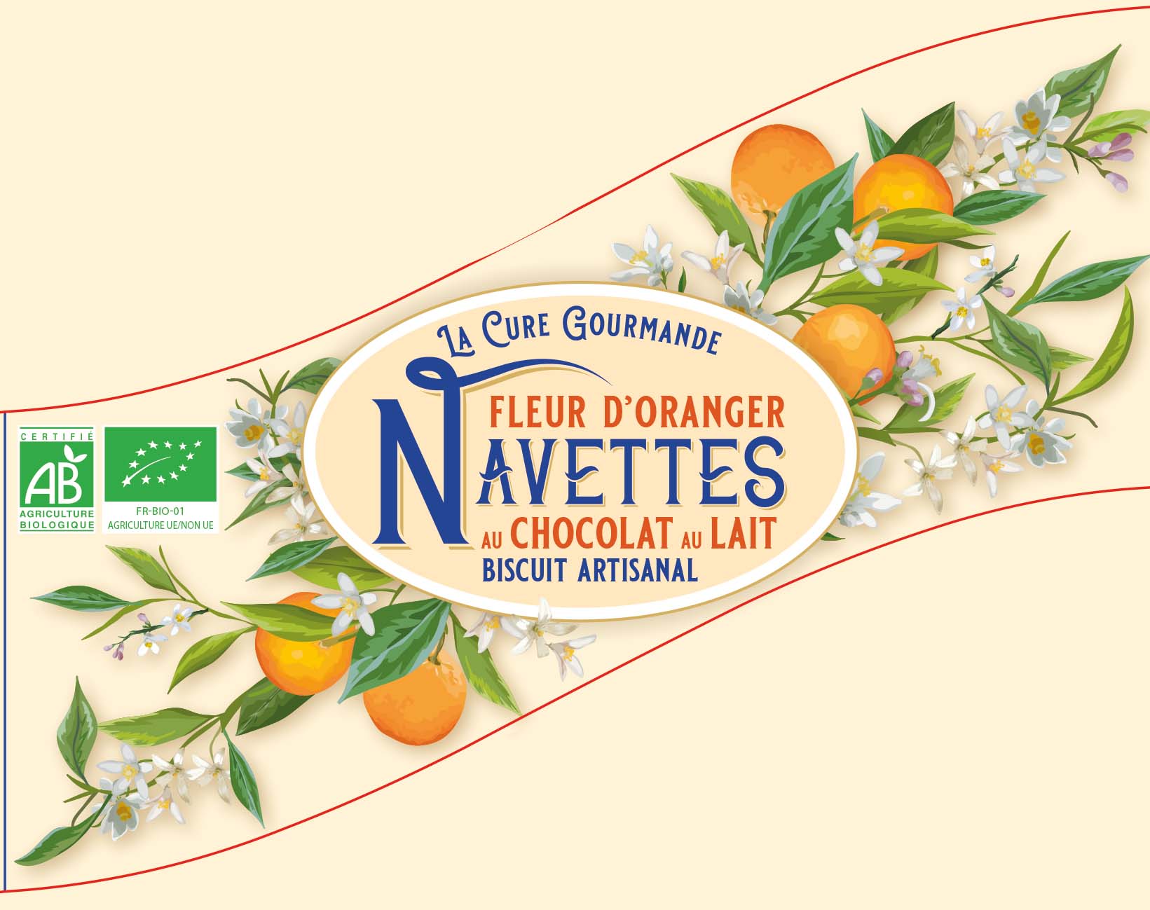 NAVETTE FLEUR D'ORANGER ENROBEES DE CHOCO LAIT BIO