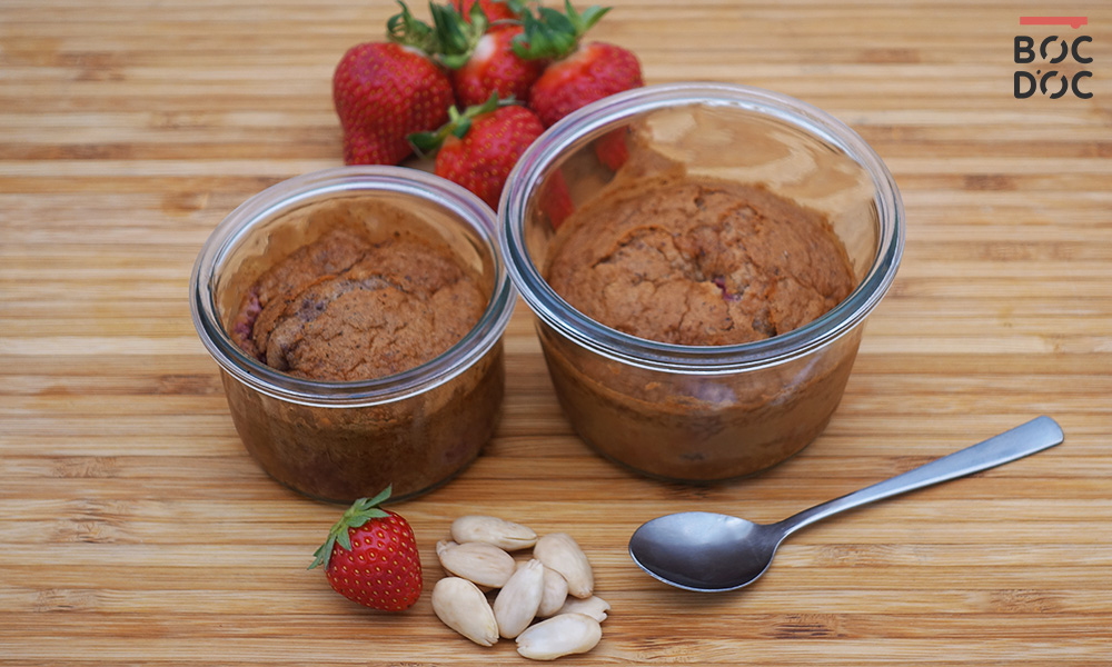 Moelleux fraises amandes
