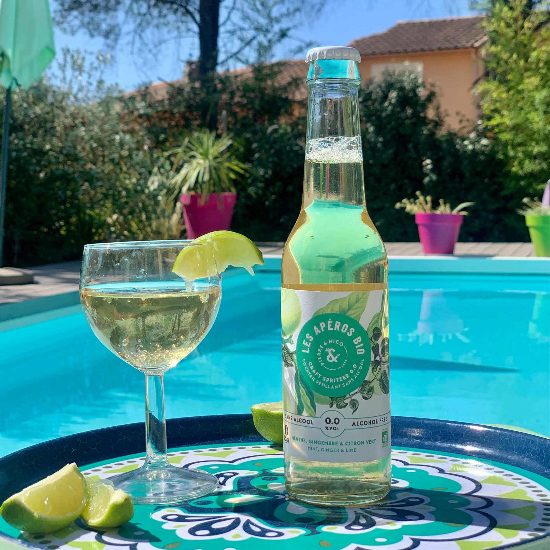 Cocktail sans alcool BIO Menthe, Gingembre & Citron vert - Les Aperos Bio