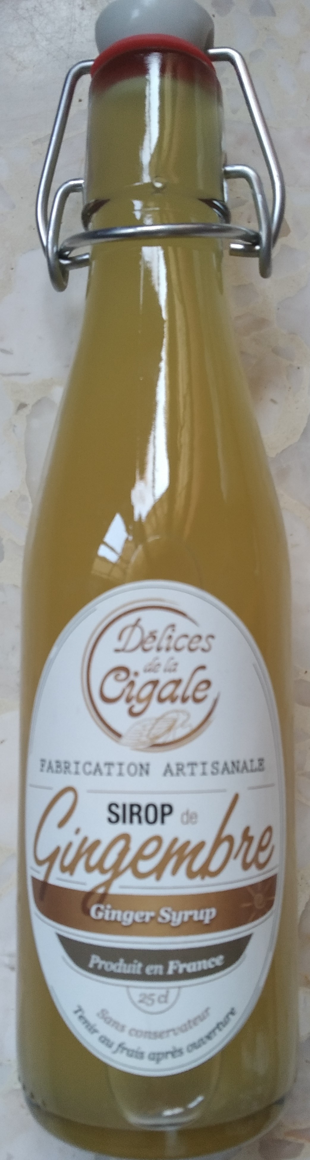Sirop artisanal de Gingembre