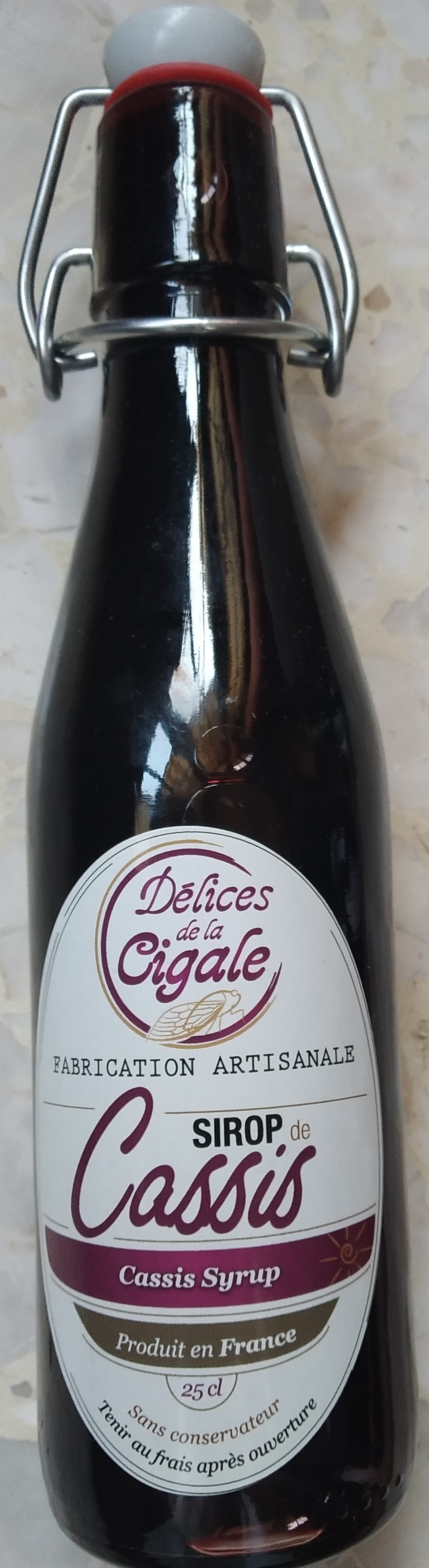 Sirop artisanal de Cassis