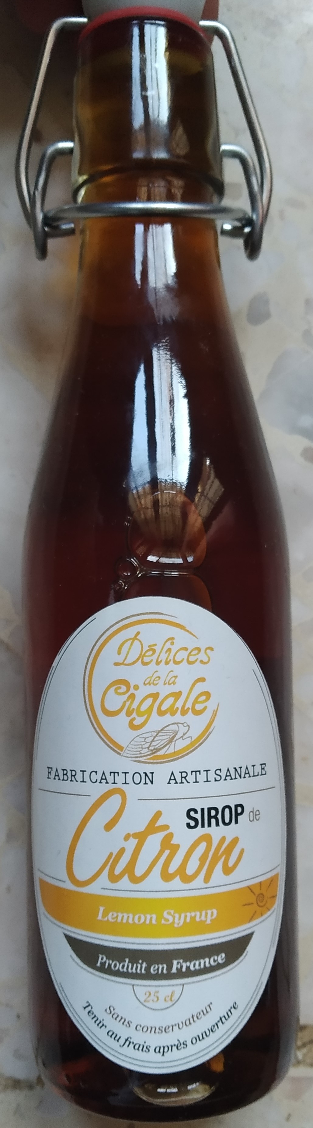 Sirop artisanal de Citron