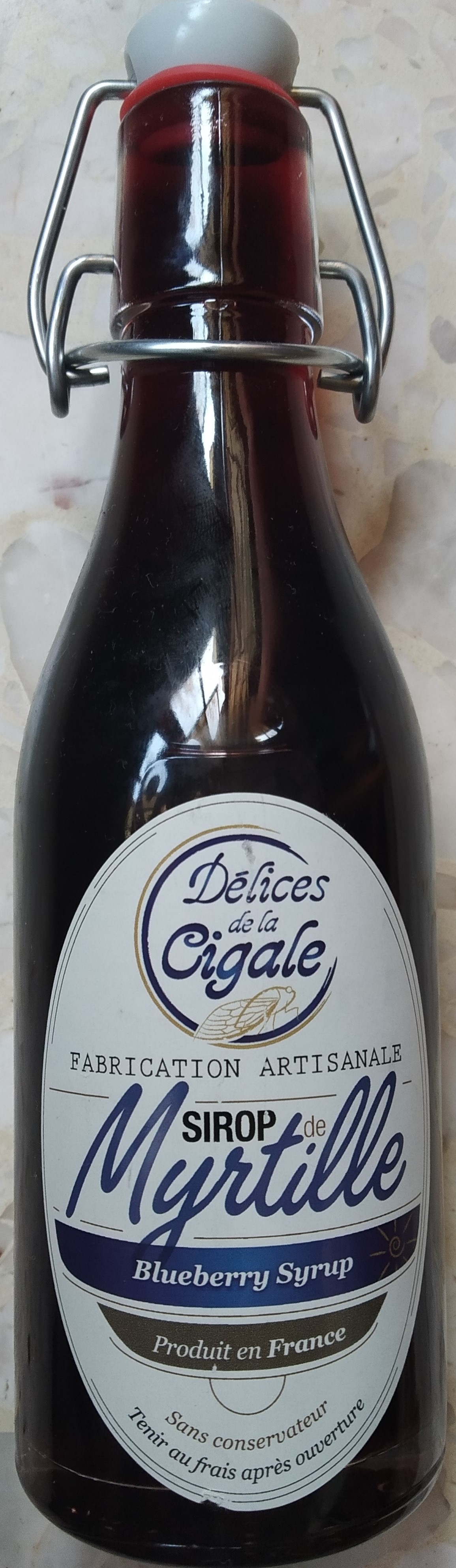 Sirop artisanal de Myrtille