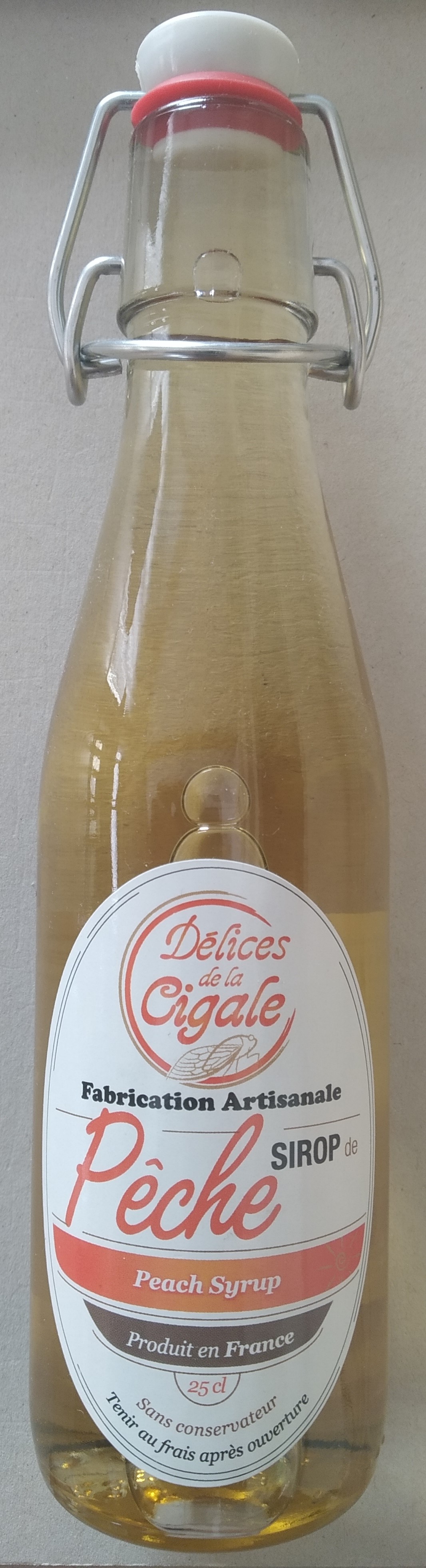 Sirop artisanal de Peche