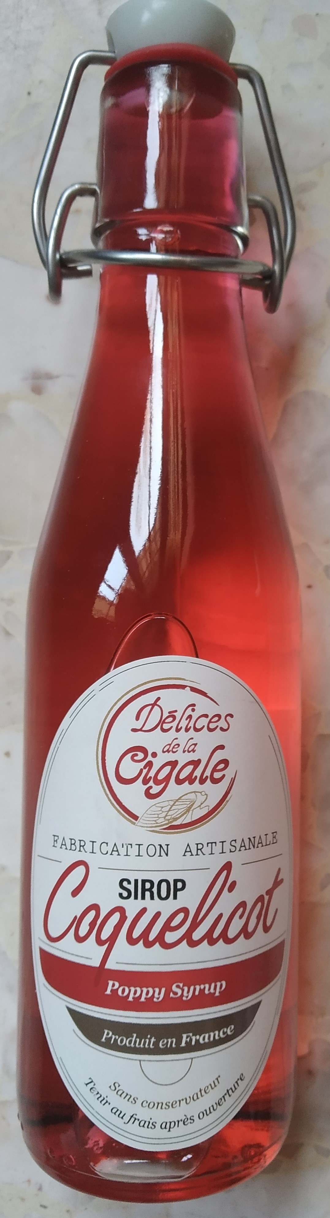 Sirop artisanal de Coquelicot