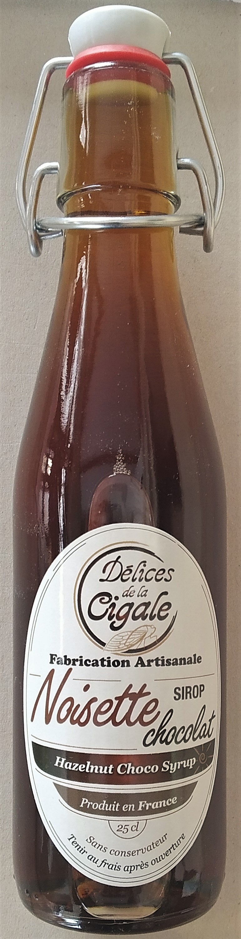 Sirop artisanal saveur Noisette Chocolat