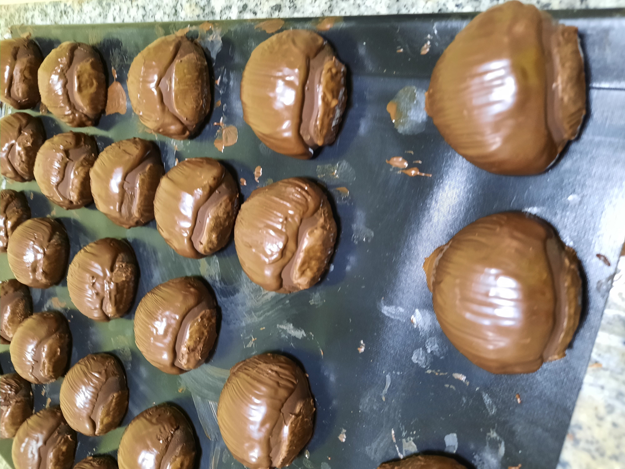 Douceur a la chataigne et Carthagene blanche des Cevennes enrobes au chocolat noir