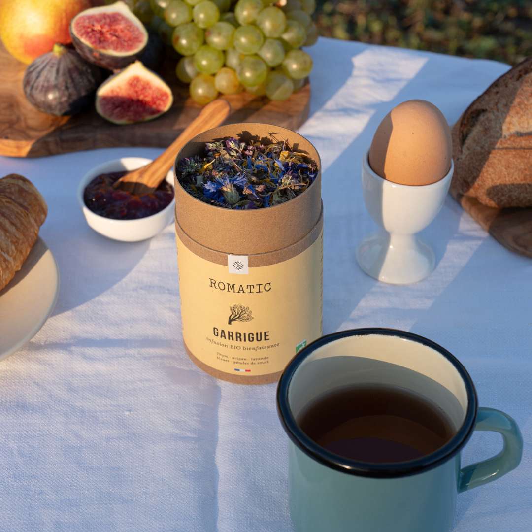 Infusion bio GARRIGUE 35g - thym - origan - lavande - bleuet - pétales de souci