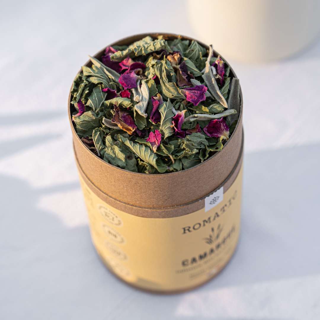 Infusion bio CAMARGUE 35g - menthe poivrée - sauge - mélisse - lavande - rose