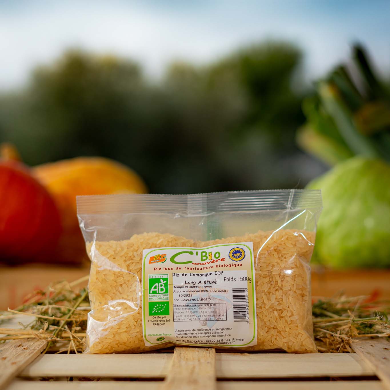 SAC 500 G RIZ DE CAMARGUE IGP BIO LONG ETUVE CUISSON 10 MIN