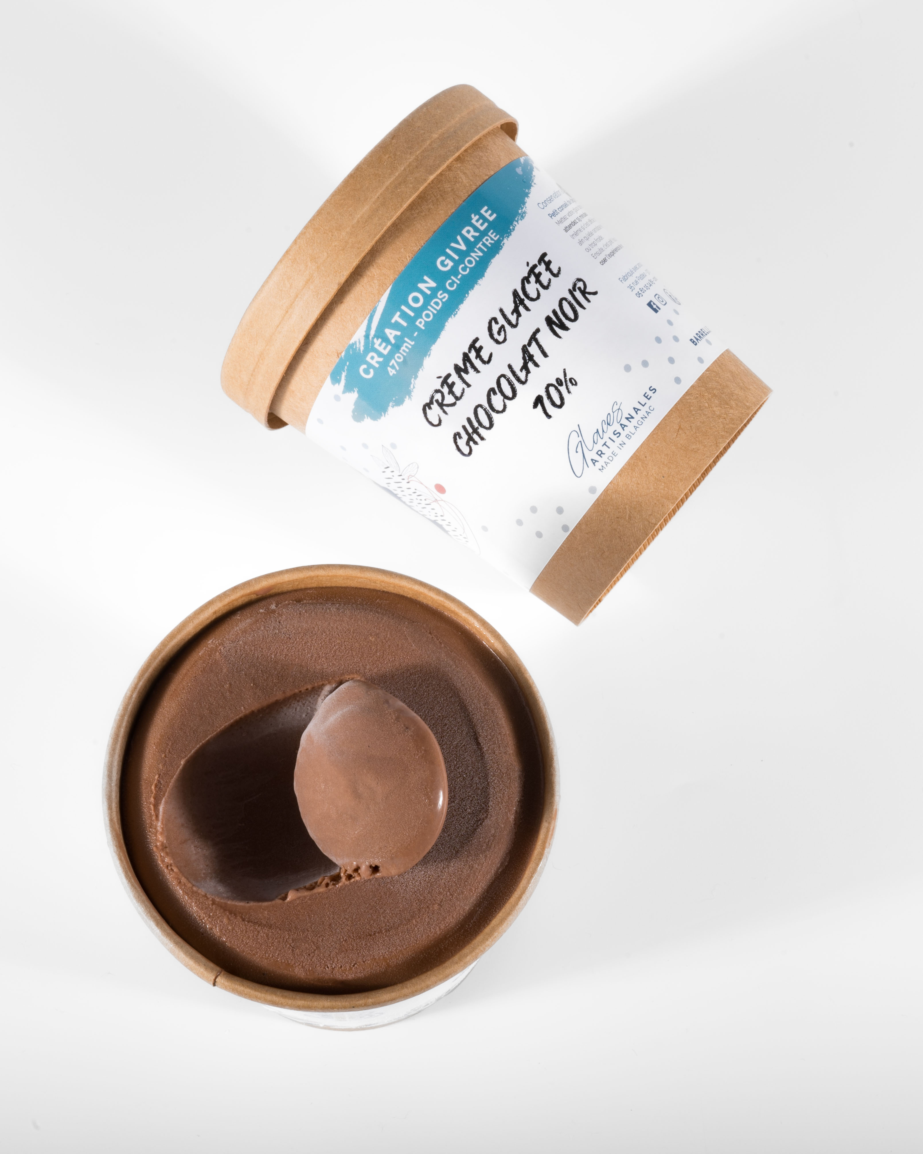 Creme glacee Chocolat noir 70%