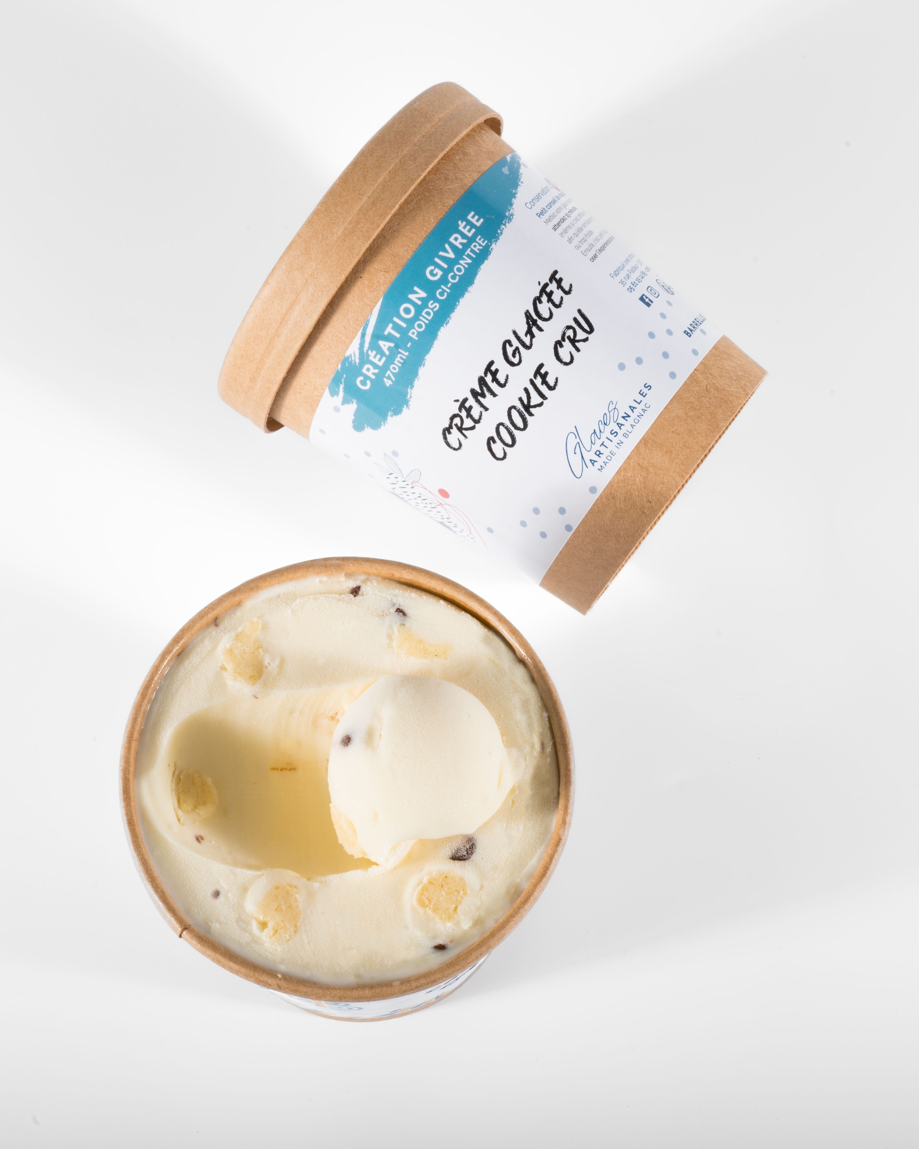 Creme glacee Cookie Cru