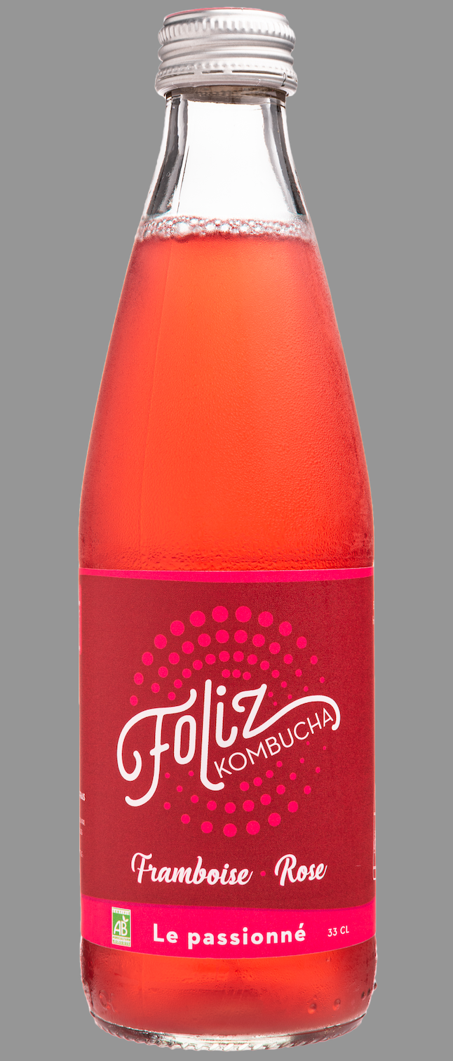Kombucha FOLIZ Le passionne Framboise Rose