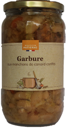 Garbure traditionnelle occitane au manchon de canard confit