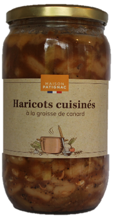 Haricots cuisines a la graisse de canard