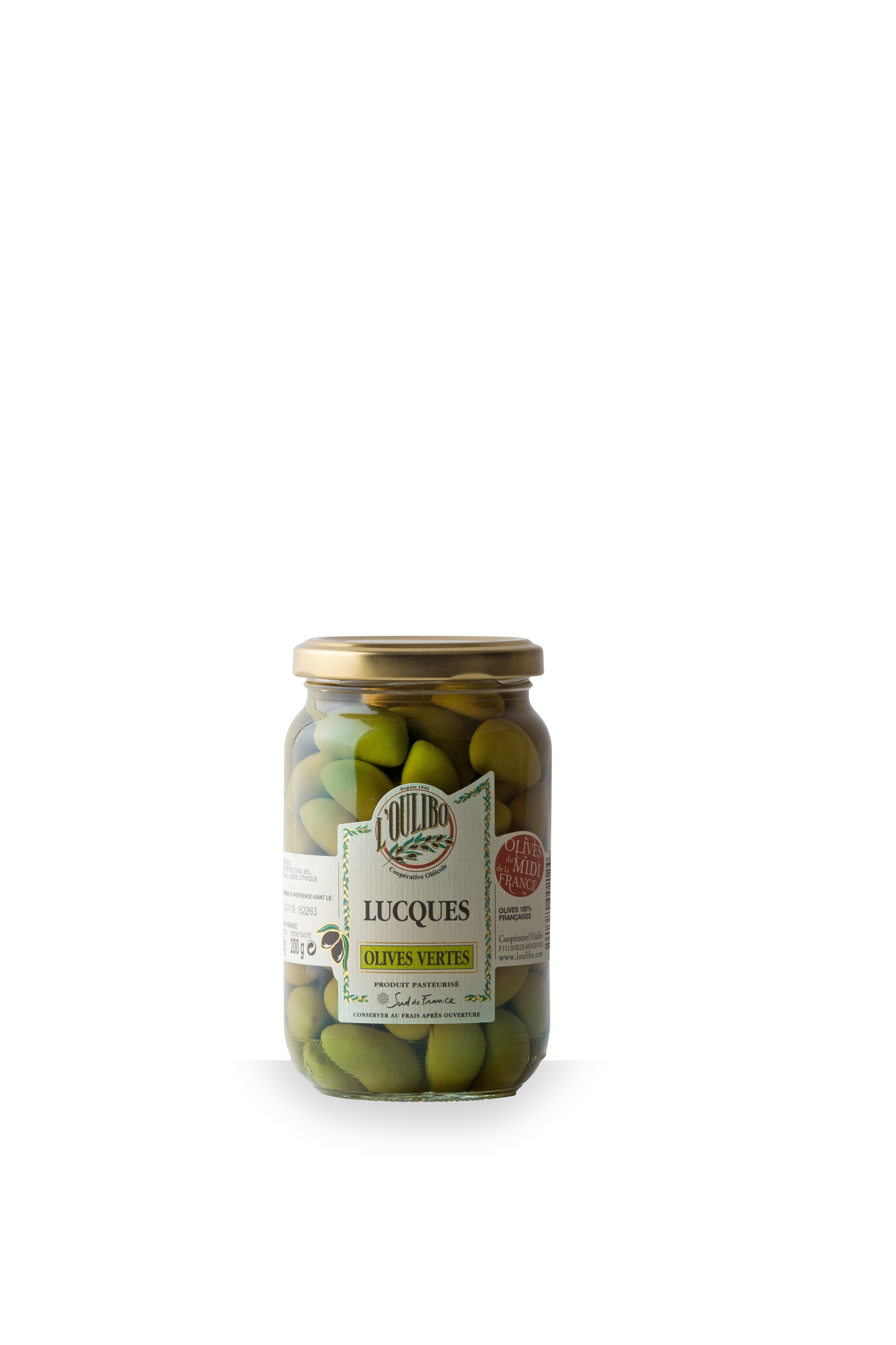 Olives vertes Lucques pasteurisees