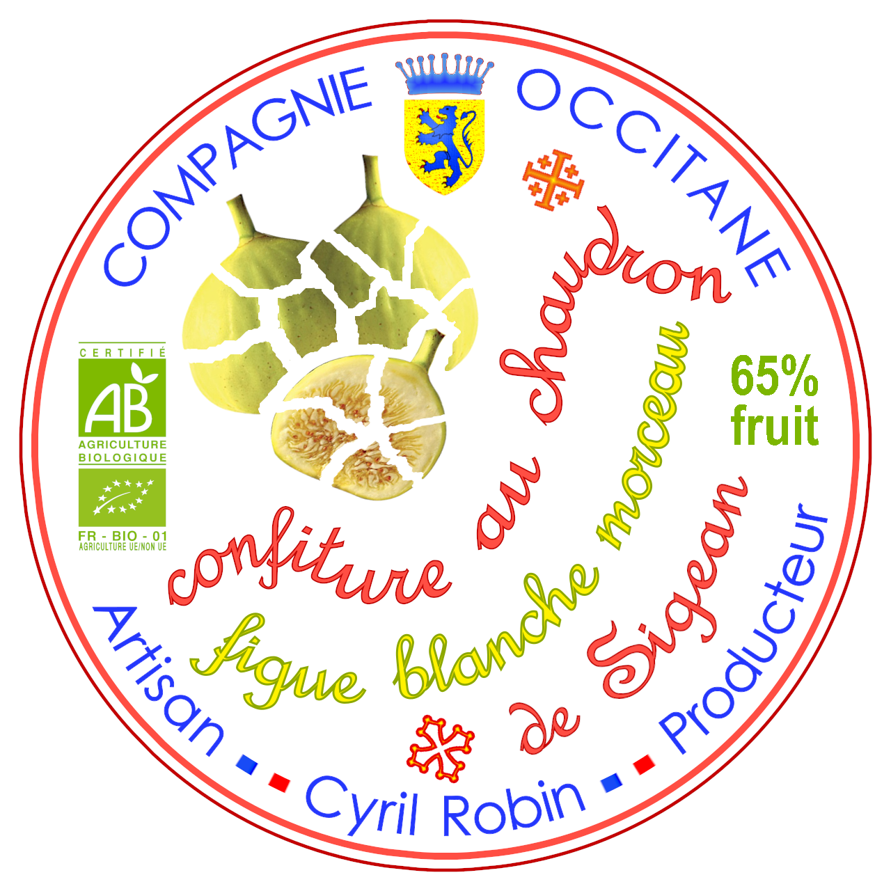 Confiture 65% figue blanche morceau