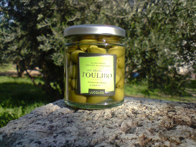 Olives vertes Lucques du Languedoc pasteurisées 110g