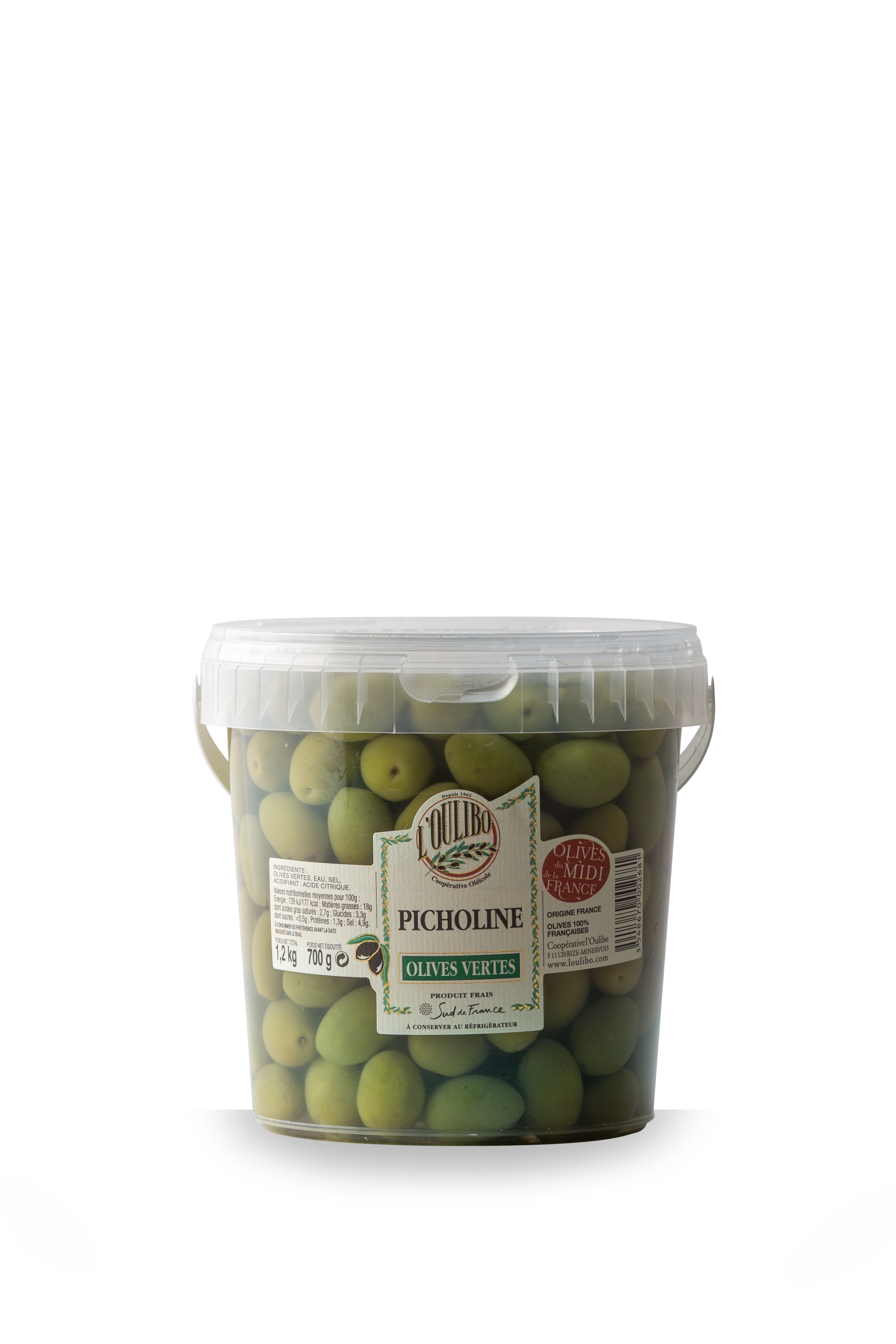 Olives vertes Picholines fraiches