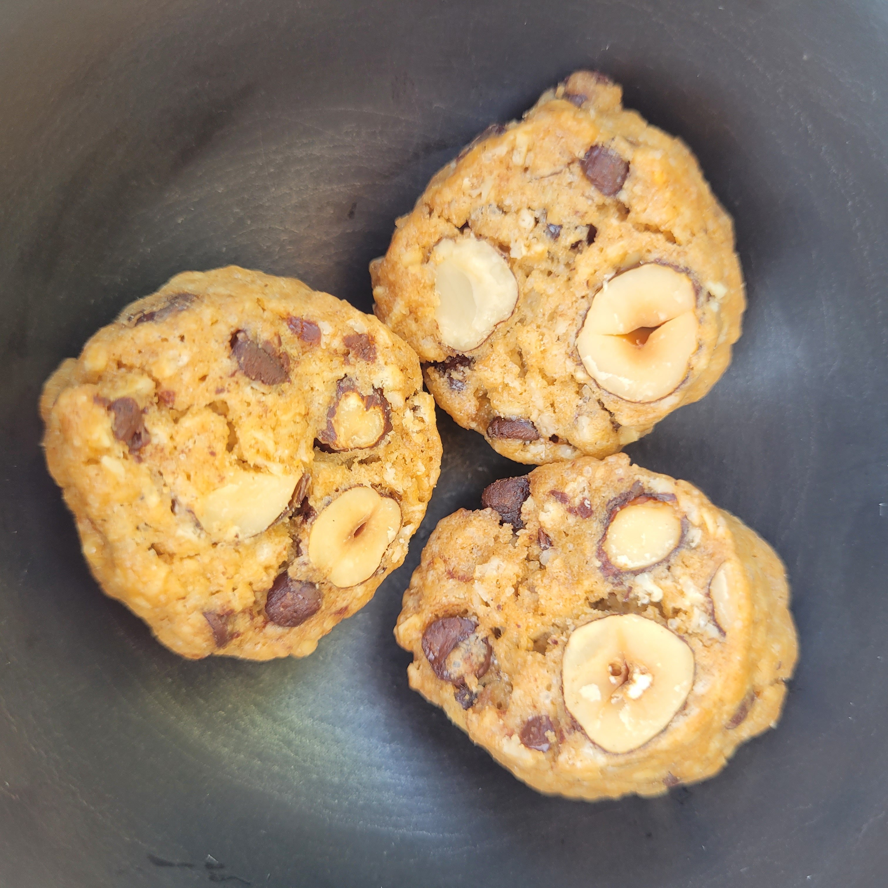 Cookie aux flocons d avoine, chocolat et noisette